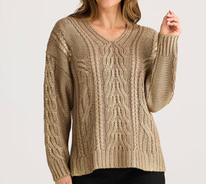 BRAVE & TRUE: SATELLITE KNIT- METALLIC BRONZE