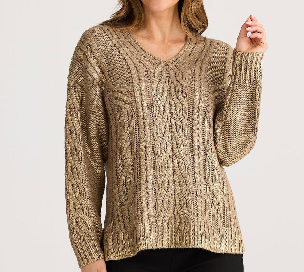 BRAVE & TRUE: SATELLITE KNIT- METALLIC BRONZE