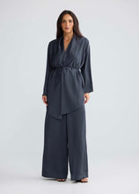 Load image into Gallery viewer, BRAVE &amp; TRUE: KALEIGH WRAP TOP - GRAPHITE
