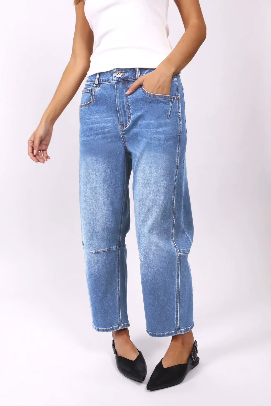 MONACO JEANS - TONI BARREL JEANS - LIGHT WASH