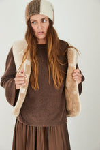 Load image into Gallery viewer, MAMAPAPA: ALFRED REVERSIBLE FAUX FUR - NATURAL
