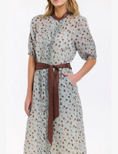 Load image into Gallery viewer, 365 DAYS: SUNDAY SPOT SHIRT DRESS - SKY BLUE/CHOCOLATE

