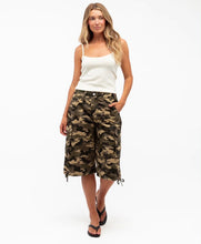 Load image into Gallery viewer, MOSS GROTTO: MUSE CAMO CARGO SHORTS
