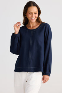 BRAVE & TRUE: DELPHI TOP - NAVY