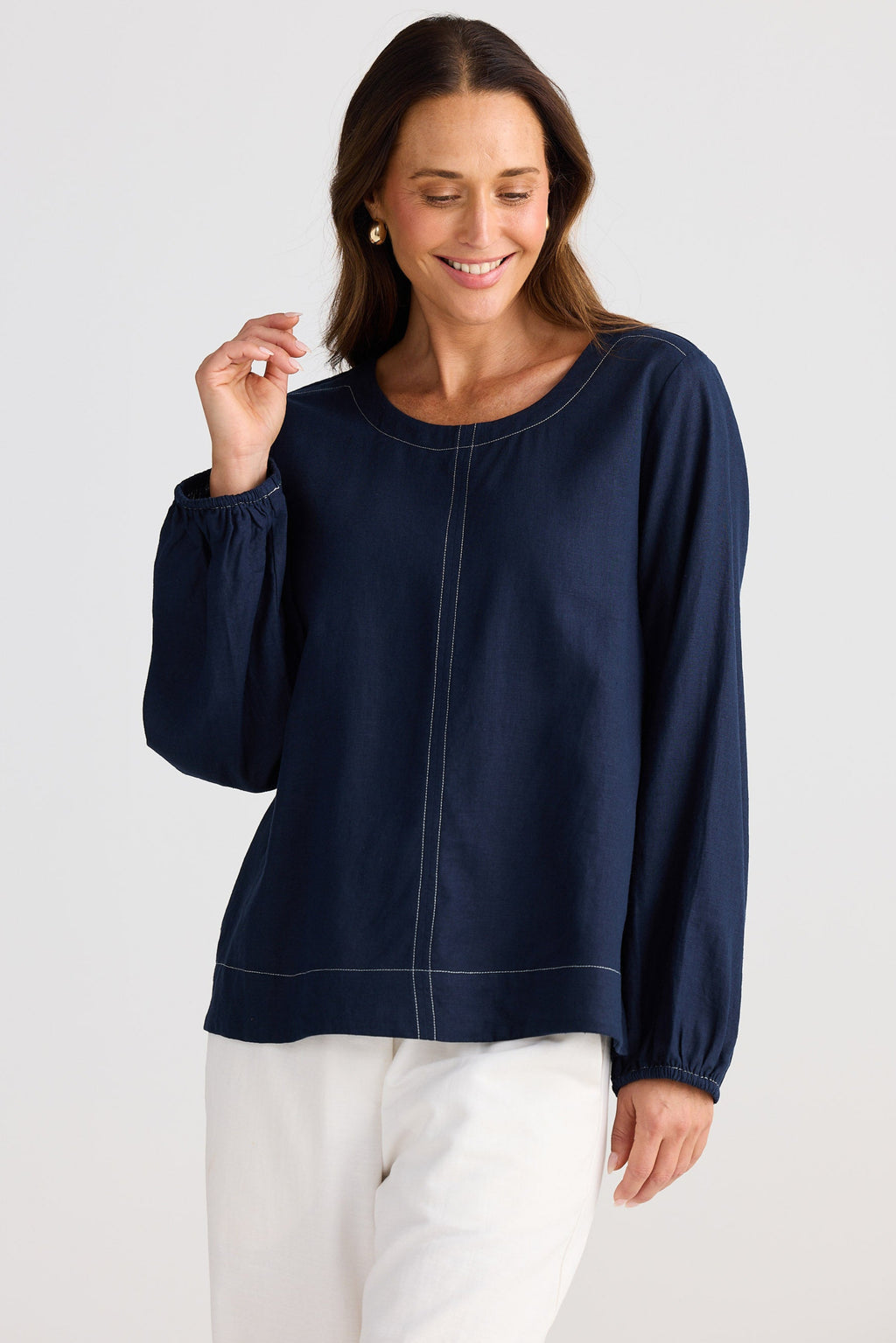 BRAVE & TRUE: DELPHI TOP - NAVY