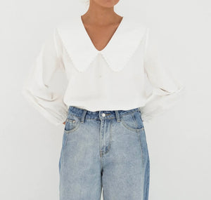 MOSS: POPPY BLOUSE - WHITE