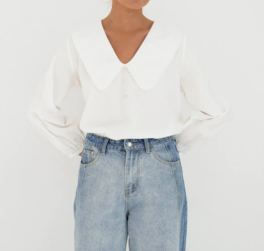 MOSS: POPPY BLOUSE - WHITE