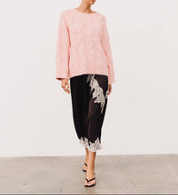 Load image into Gallery viewer, MOSS GROTTO: BAE LACE MIDI SKIRT - CHOCOLATE/PINK

