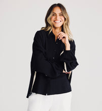 Load image into Gallery viewer, HOLIDAY: CLIFFSIDE SHIRT - BLACK W/-NATURAL
