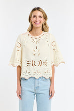 Load image into Gallery viewer, 365 DAYS: ANNIE EMBROIDERED TOP - ANTIQUE CREAM
