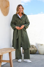 Load image into Gallery viewer, THE ITALIAN CARTEL: SILLABARE TRENCH - JUNIPER/OLIVE
