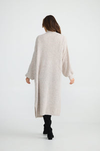 BRAVE & TRUE: BENTLEY LONG CARDIGAN - GREY MARLE