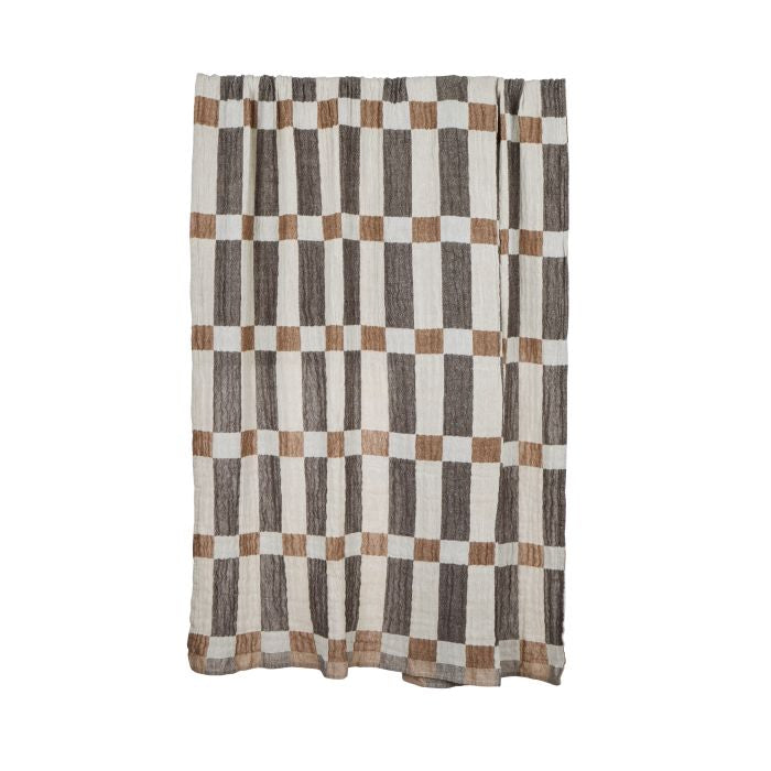 ARLOW MUSLIN THROW - RUST