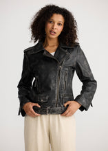 Load image into Gallery viewer, SHANTY: EASTON BIKER JACKET - VINTAGE WORN BLACK
