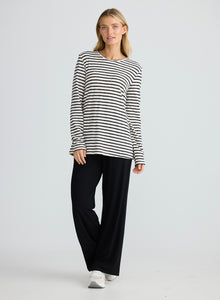 HOMELOVE: SANA  L/S TOP - STRIPE