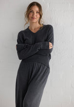 Load image into Gallery viewer, HOME LOVE: STILLNESS KNIT PANT - CHARCOAL
