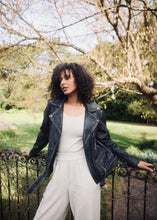 Load image into Gallery viewer, SHANTY: EASTON BIKER JACKET - VINTAGE WORN BLACK
