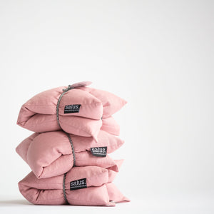 SALUS: ORGANIC LAVENDER & JASMINE HEAT PILLOW - DUSTY ROSE
