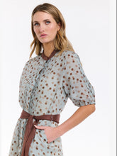 Load image into Gallery viewer, 365 DAYS: SUNDAY SPOT SHIRT DRESS - SKY BLUE/CHOCOLATE
