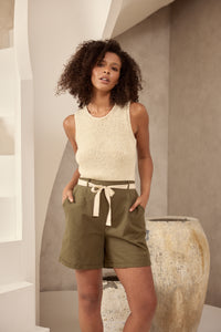 SHANTY: POSITANO SHORTS - KHAKI