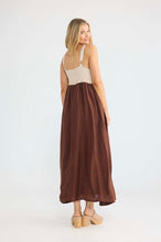Load image into Gallery viewer, SHANTY: BRITTA DRESS - CHOCOLATE/NATURAL
