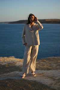 SHANTY: THE EDIT BLAZER - NATURAL JAQUARD