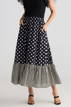 Load image into Gallery viewer, BRAVE &amp; TRUE: ELLODY MIDI SKIRT - SPOT STRIPE
