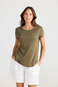 SHANTY: MONZA TEE - OLIVE