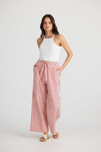 BRAVE & TRUE: PORTIA PANTS - RED STRIPE