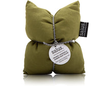 Load image into Gallery viewer, SALUS: ORGANIC LAVENDER &amp; JASMINE HEAT PILLOW - OLIVE
