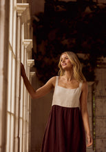 Load image into Gallery viewer, SHANTY: BRITTA DRESS - CHOCOLATE/NATURAL
