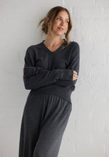 Load image into Gallery viewer, HOME LOVE: STILLNESS KNIT TOP - CHARCOAL
