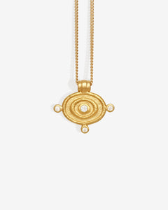 TEMPLE OF THE SUN: REIGN OVAL NECKLACE - GOLD VERMEIL