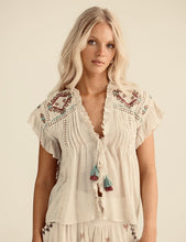 Load image into Gallery viewer, TALISMAN: ITHIKA TIE TOP - LIGHT NATURAL
