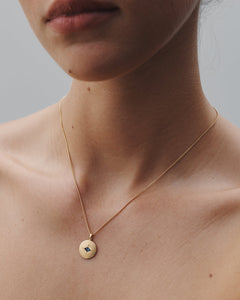TEMPLE OF THE SUN: MAVI EYE NECKLACE - GOLD VERMEIL