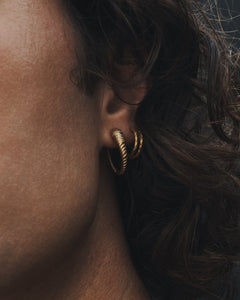 TEMPLE OF THE SUN: LOULON LION EARRINGS - GOLD VERMEIL
