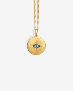 TEMPLE OF THE SUN: MAVI EYE NECKLACE - GOLD VERMEIL