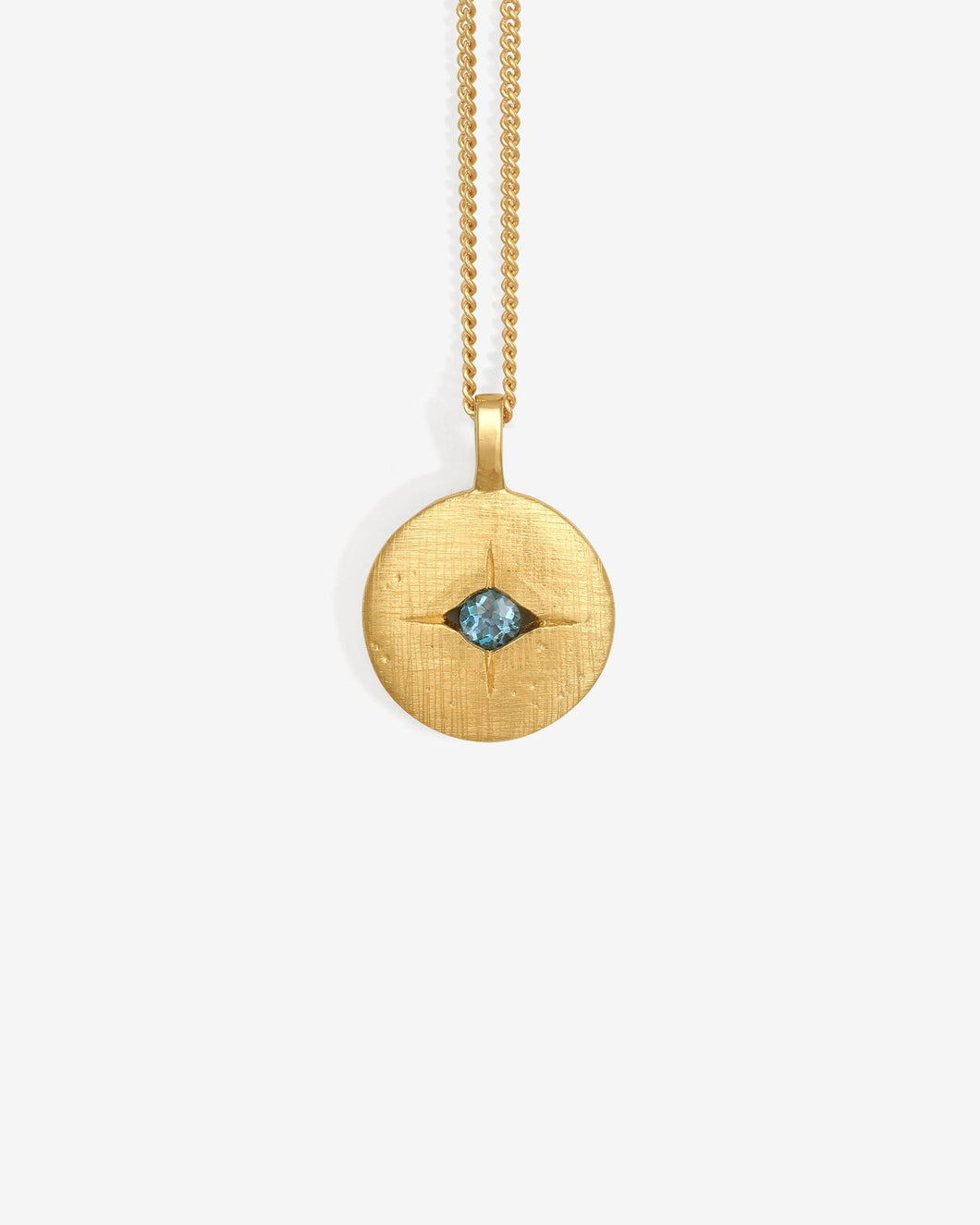 TEMPLE OF THE SUN: MAVI EYE NECKLACE - GOLD VERMEIL