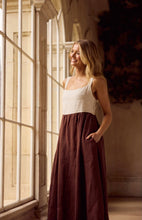 Load image into Gallery viewer, SHANTY: BRITTA DRESS - CHOCOLATE/NATURAL
