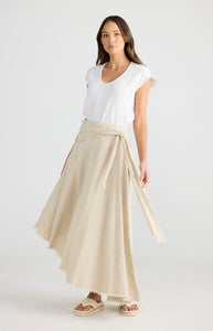 SHANTY: THE EDIT SKIRT - NATURAL JAQUARD