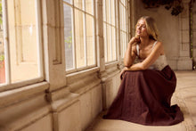 Load image into Gallery viewer, SHANTY: BRITTA DRESS - CHOCOLATE/NATURAL
