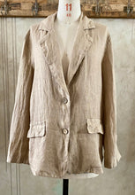 Load image into Gallery viewer, MAMAPAPA: GRENOBLE LINEN BLAZER - CAMEL
