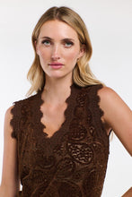 Load image into Gallery viewer, 365 DAYS: PHILLIPA LACE &amp; LOCKET TANK - CHOCOLATE
