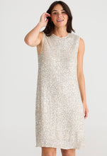 Load image into Gallery viewer, BRAVE &amp; TRUE: SHOW STOPPER SWING DRESS - CHAMPAGNE
