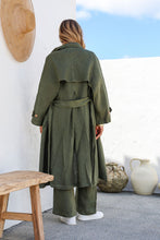 Load image into Gallery viewer, THE ITALIAN CARTEL: SILLABARE TRENCH - JUNIPER/OLIVE
