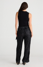 Load image into Gallery viewer, BRAVE &amp; TRUE: MAE WRAP PANT - BLACK SEQUIN
