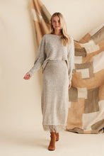 Load image into Gallery viewer, SHANTY: SEVILLE KNIT SKIRT - OATMEAL- SALE
