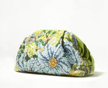 Load image into Gallery viewer, MISS MOSS: MILLA FLORAL CLUTCH - BABY BLUE/GREEN
