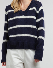 Load image into Gallery viewer, 365 DAYS : SPENCER STRIPE KNIT - NAVY
