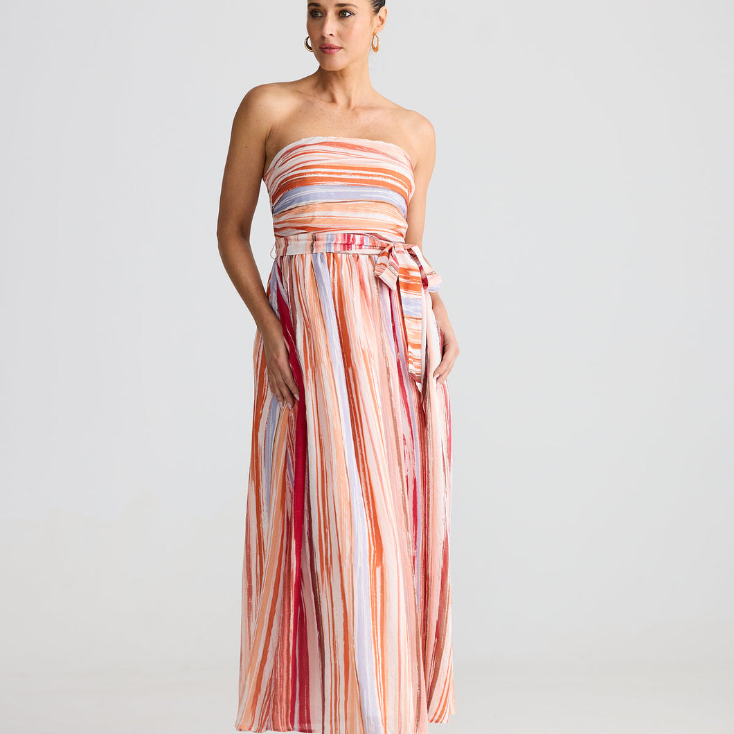 BRAVE & TRUE: AVALON DRESS: PAINTERLY STRIPE